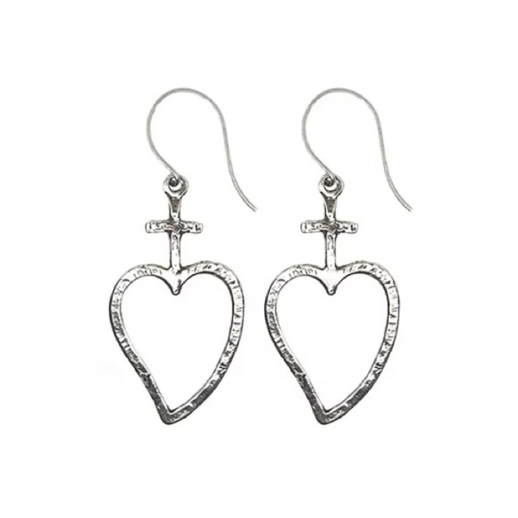 Tara Gasparian Jewelry - NWT Tara Gasparian Divine Silver Heart Earrings